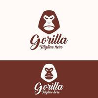 elegante simples gorila macaco logotipo modelo vetor