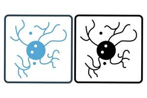 neurônio ícone ilustração. ícone relacionado para humano órgão. sólido ícone estilo. simples vetor Projeto editável