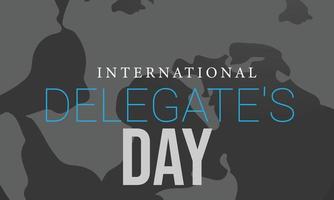 internacional do delegado dia. modelo para fundo, bandeira, cartão, poster vetor