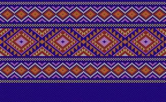 crochê padrão, vetor Cruz ponto oriental fundo, tricotado étnico retro geometria estilo