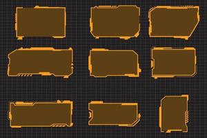 vetor futurista interface hud design de tela textos explicativos digitais títulos hud-ui gui usuário futurista
