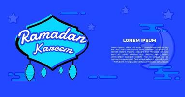 modelo de banner ramadan kareem vetor