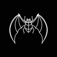 animal inseto aranha com asas morcegos noite Sombrio mínimo logotipo Projeto Projeto vetor