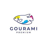 gourami peixe Comida cozinhar gosto linha arte moderno mínimo logotipo Projeto vetor