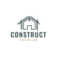 construção estrutura arquiteto casa iluminação minimalista logotipo Projeto vetor