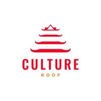 cultura coreano casa museu cobertura tradicional lenda logotipo Projeto vetor