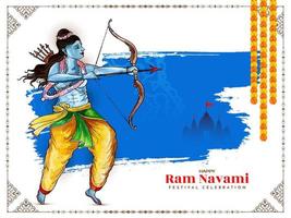 hindu cultural feliz RAM navami festival celebração fundo Projeto vetor