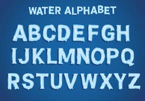 Vetor de alfabeto de água