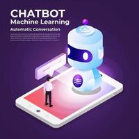 chatbot de inteligência artificial vetor