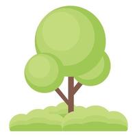 verde árvore ícone. plano ilustração do verde árvore vetor ícone para rede. ilustração do uma fofa árvore e uma sombrio verde cor. adequado para panorama projeto, decoração em habitação