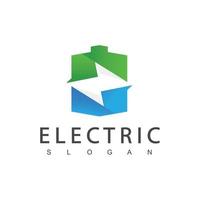 elétrico logotipo eco energia ícone vetor