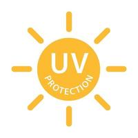 ícone de proteção contra radiação uv símbolo de luz ultravioleta solar para design gráfico, logotipo, site, mídia social, aplicativo móvel, ilustração de interface do usuário. vetor