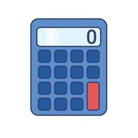 fofa azul calculadora desenho animado ícone vetor. o negócio e finança objeto conceito isolado vetor. vetor