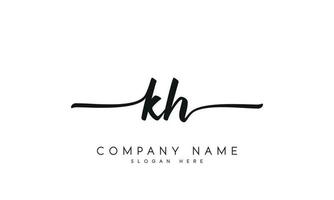 caligrafia assinatura estilo carta kh logotipo Projeto dentro branco fundo. pró vetor. vetor