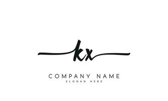caligrafia assinatura estilo carta kx logotipo Projeto dentro branco fundo. pró vetor. vetor