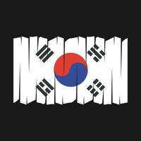 vetor de escova de bandeira da coreia do sul