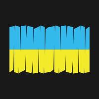 vetor de pincel de bandeira da ucrânia