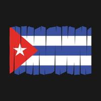 vetor de pincel de bandeira de cuba