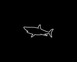 Tubarão animal esboço silhueta vetor