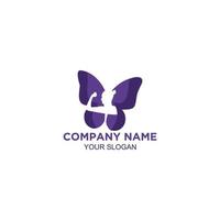 mulheres ginástica borboleta logotipo Projeto vetor