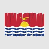 vetor de pincel de bandeira de Kiribati