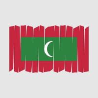 vetor de pincel de bandeira das maldivas