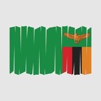 vetor de pincel de bandeira da Zâmbia