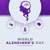 mundo Alzheimer dia celebração vetor Projeto ilustração para fundo, poster, bandeira, anúncio, cumprimento cartão