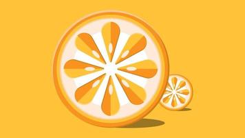 simples plano laranja fruta ilustração vetor