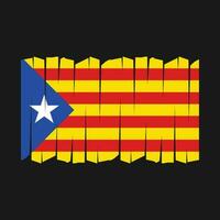 vetor de pincel de bandeira da catalunha