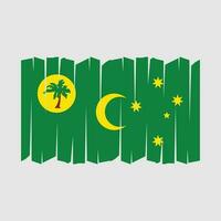 vetor de pincel de bandeira das ilhas cocos