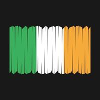 vetor de escova de bandeira da irlanda