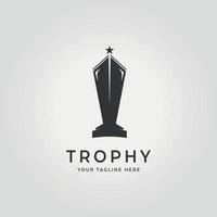 luxo troféu simples logotipo ícone Projeto vetor ilustração velho vintage