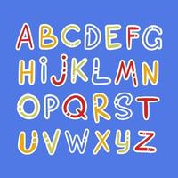 alfabeto colorida coleção caligrafia contorno cartas vetor