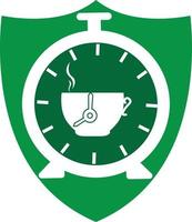 café Tempo logotipo Projeto vetor modelo