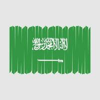 vetor de escova de bandeira da arábia saudita