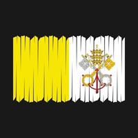 vetor de pincel de bandeira do vaticano