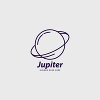 Júpiter planeta companhia marca logotipo vetor