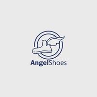 anjo sapatos marca logotipo minimalista vetor