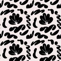 abstrato groovy floral padrões. moderno na moda minimalista Matisse estilo. mão desenhado para papel de parede, parede decoração, tecido, cartão postal, cobrir, modelo, bandeira. vetor