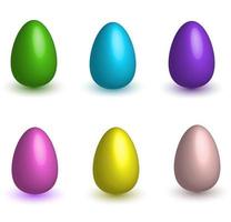conjunto colori áster ovos. vetor
