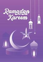 Ramadã tema saudações 3d desejos.ramadan canhão, ramadã mubarak, feliz Ramadã, vetor