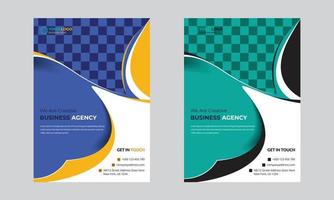 modelo de panfleto de agência de marketing digital moderno, fundo de pôster de modelo de brochura para design de negócios. vetor