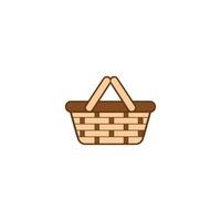 uma cesta ícone com a palavra cesta vetor