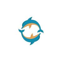 golfinho ícone logotipo. golfinho peixe logotipo. vetor