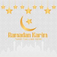 Ramadã kareem tradicional islâmico festival religioso bandeira vetor