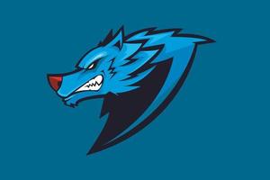 lobo mascote logotipo ótimo para equipe vetor