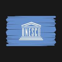 unesco bandeira vetor ilustração