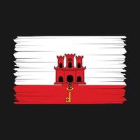 Gibraltar bandeira vetor ilustração