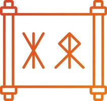 estilo de ícone de runas vetor
